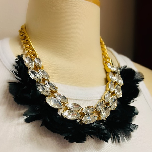 $148 Kate Spade In Full Feather Bib Statement Necklace - Picture 5 of 6